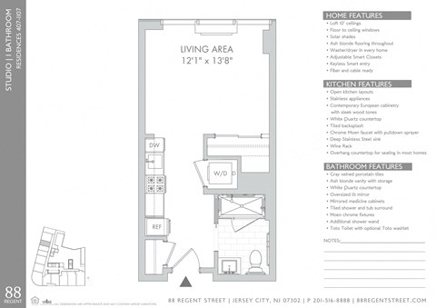 88 Regent Street Studio-2 Beds Apartment for Rent - Photo Gallery 36